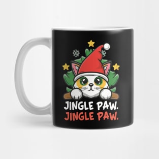 JINGLE PAW JINGLE PAW funny Cute christmas cat Mug